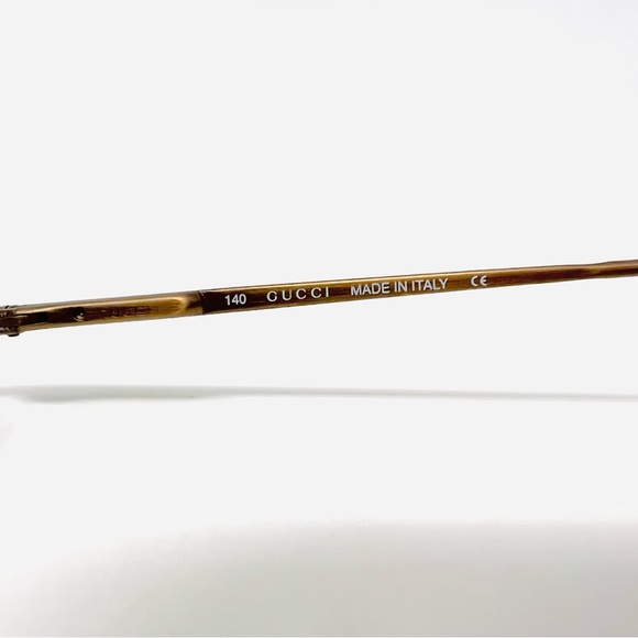 Gucci Eyeglasses Italy Frame GG1605-8GK  Metal 48-21-140 Missing Nose Pads - Picture 6 of 12